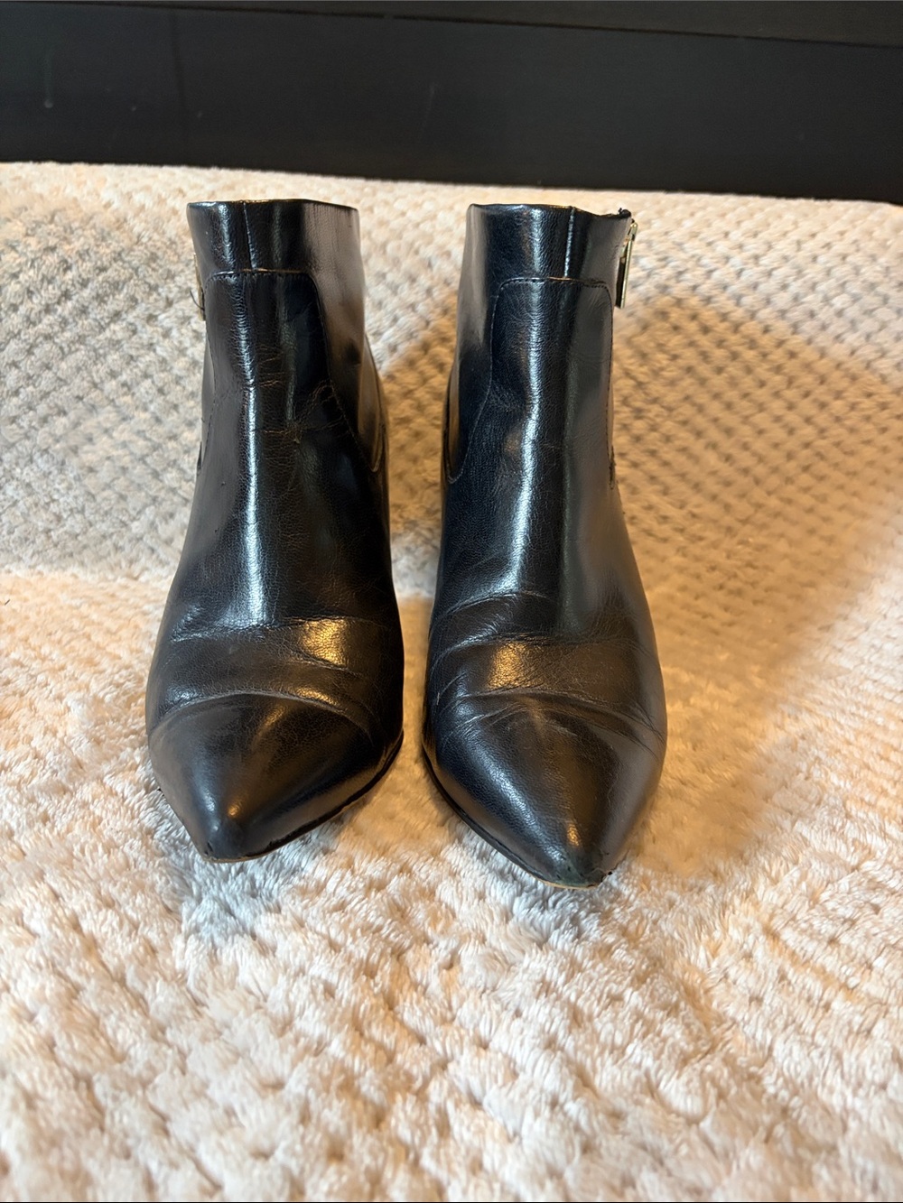 Nine West Black Pointed Toe Ankle Booties